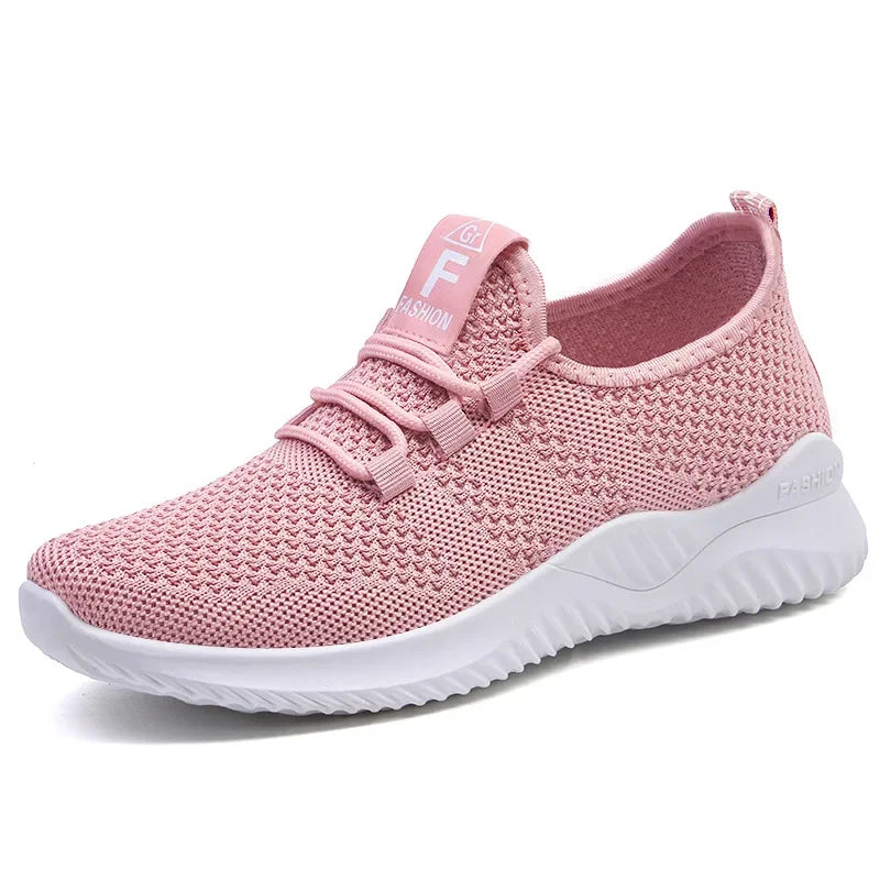 2025 Sports Running Shoes Women's Mesh Breathable Walking Women's Sports Shoes Comfortable and Fashionable Casual Sports Shoes