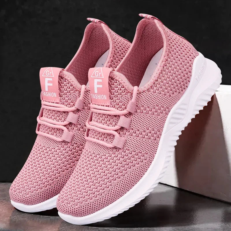 2025 Sports Running Shoes Women's Mesh Breathable Walking Women's Sports Shoes Comfortable and Fashionable Casual Sports Shoes
