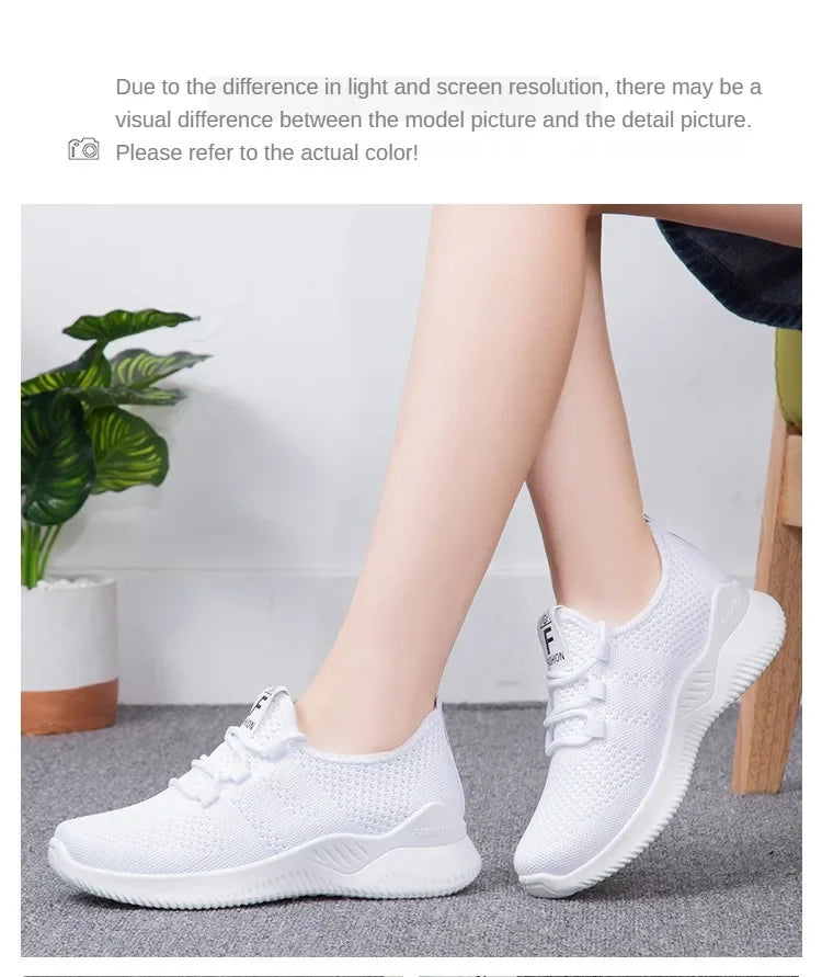 2025 Sports Running Shoes Women's Mesh Breathable Walking Women's Sports Shoes Comfortable and Fashionable Casual Sports Shoes