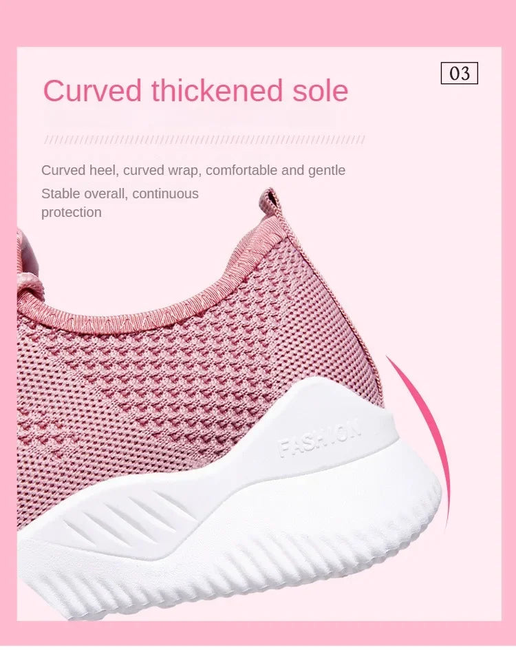 2025 Sports Running Shoes Women's Mesh Breathable Walking Women's Sports Shoes Comfortable and Fashionable Casual Sports Shoes